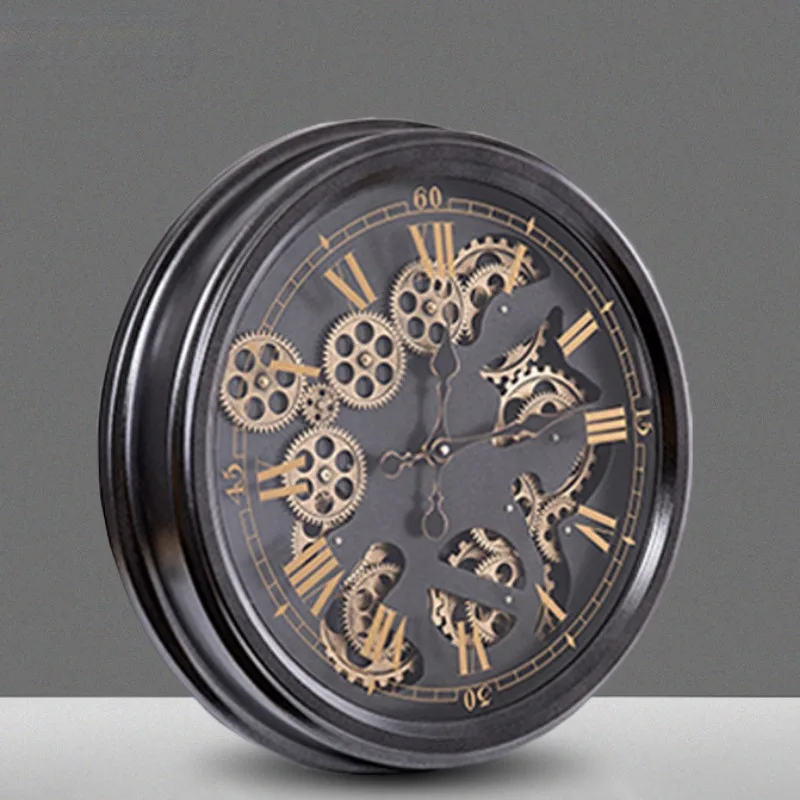 

Medium Sized Nordic Style Wall Clocks, Metal Hands, Gear Wall Clock, Personality, Retro Creative Display, Birthday Gift