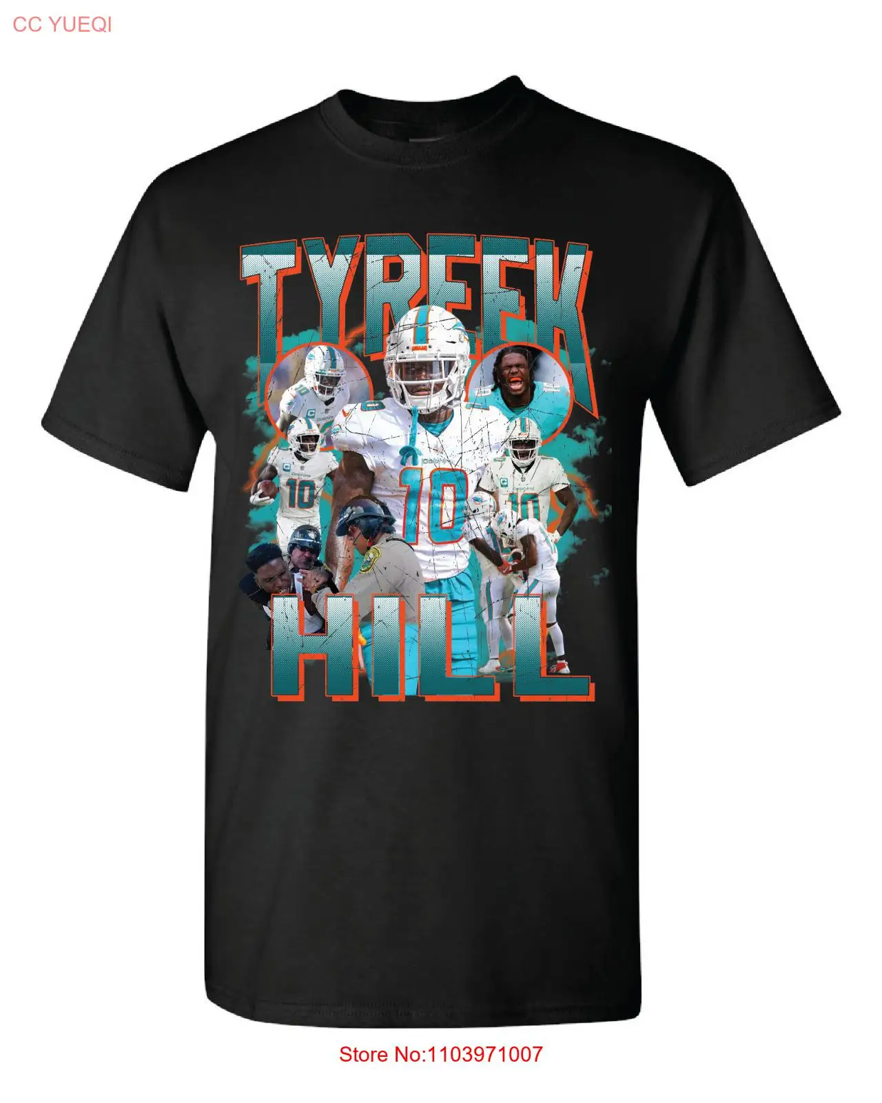 Винтажная футболка Tyreek Hill в стиле 90-х унисекс размеры для взрослых S-3XL