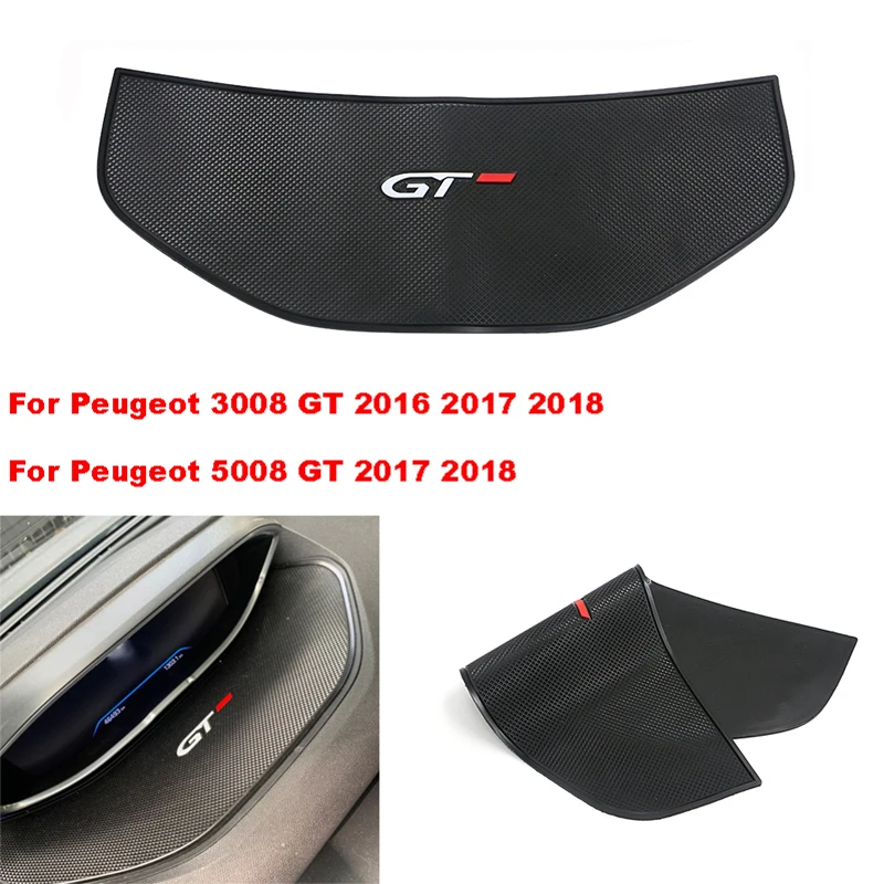 

For 2016 2017 2018 Peugeot 3008 4008 5008 GT Auto Display Dashboard Anti-skid Meter Mats Pad Cover Rubber Interior Car Styling