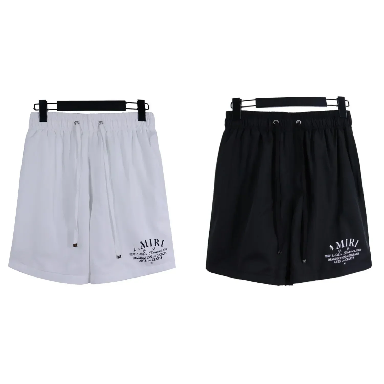 

amir letter printed High street casual loose shorts drawstring quarter pants