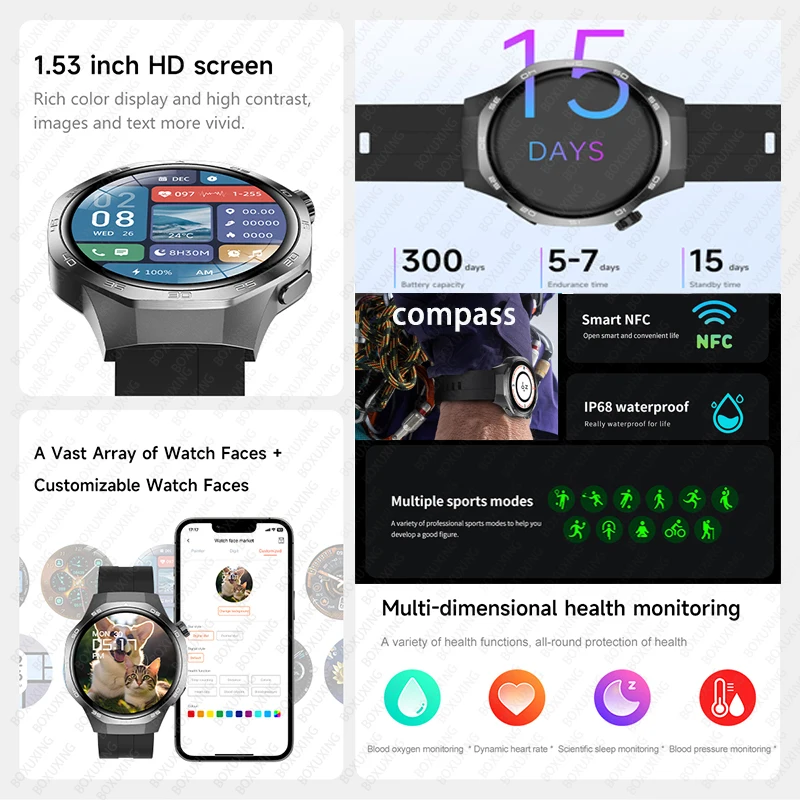 2025 Новые оригинальные часы 5 MAX Спортивные умные Мужские GPS Трек Компас Высотомер