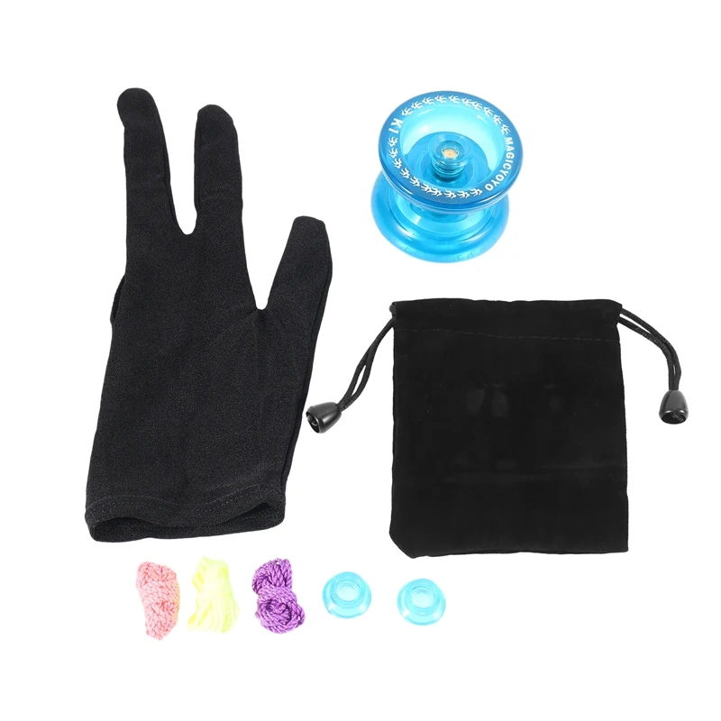

NEW-MAGICYOYO Crystal Blue K1 Responsive Yoyo Ball, 3 Strings+Glove+Yoyo Bag Gift