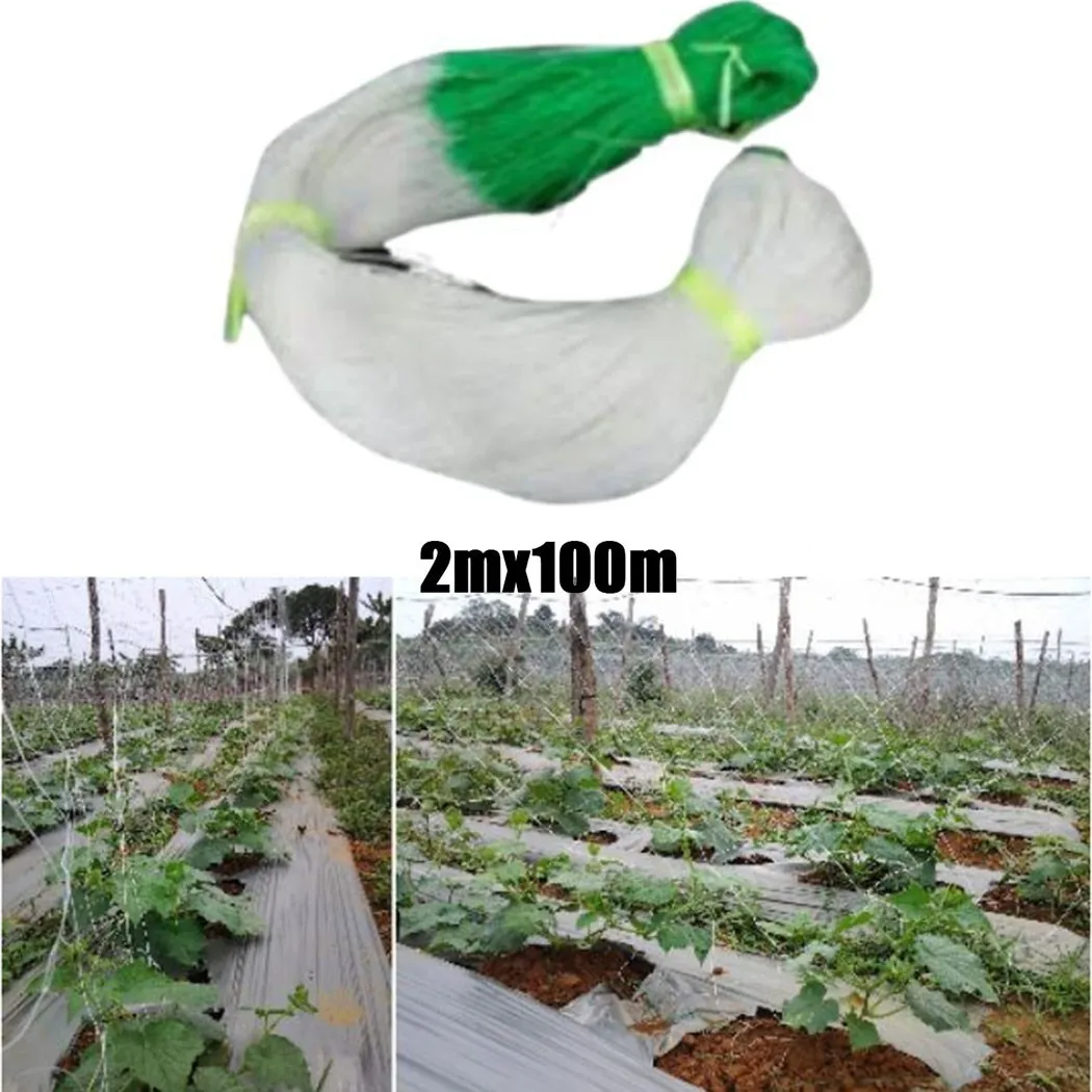 

2M X 100M Cucumber Net Garden Netting Plant Fruit Large Trellis Support Net Vegetable Support Mesh Planting Tools Free Shipping