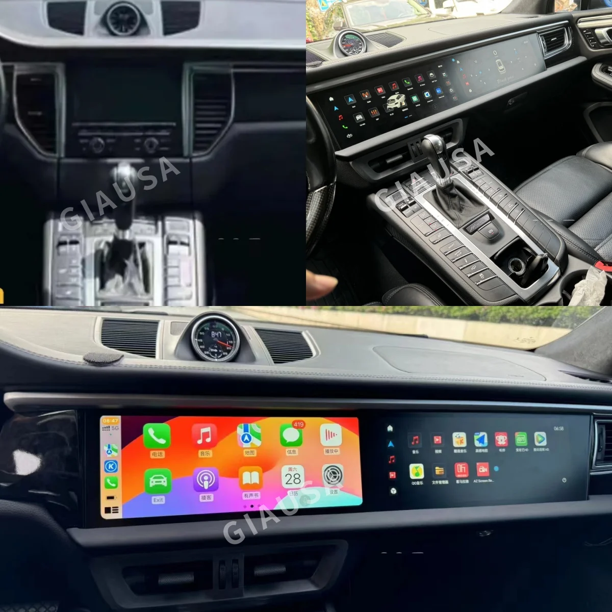 24 6-дюймовый автомобильный радиоприемник для Porsche Macan 2014-2017 Android длинная полоса