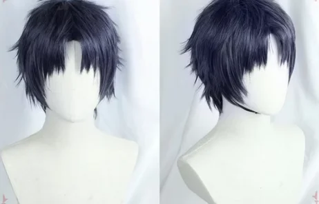 Hirotaka Nifuji Blue Mix Short Wig Косплей Wotaku Ni Koi wa Muzukashii =It's Difficult to Love an Otaku WotaKoi + Cap