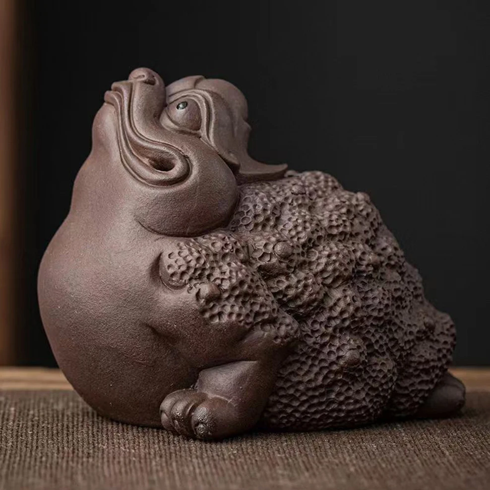 

Фигурки животных для чаепития из фиолетовой глины