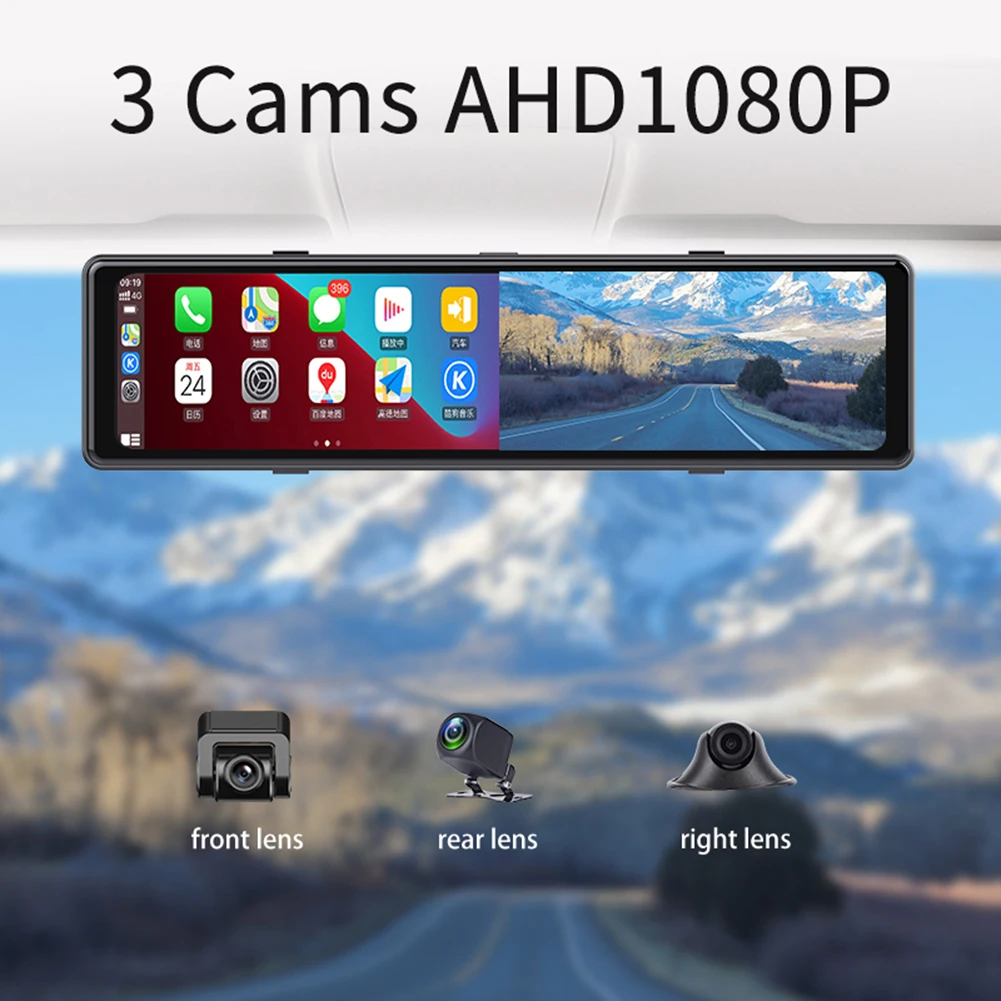 

Dash Cam Car DVR Mirror Video Recorder Cameras 1080P Touch Screen Dashcam Wide Angle Dashboard Camera Recorder Driving Recorder