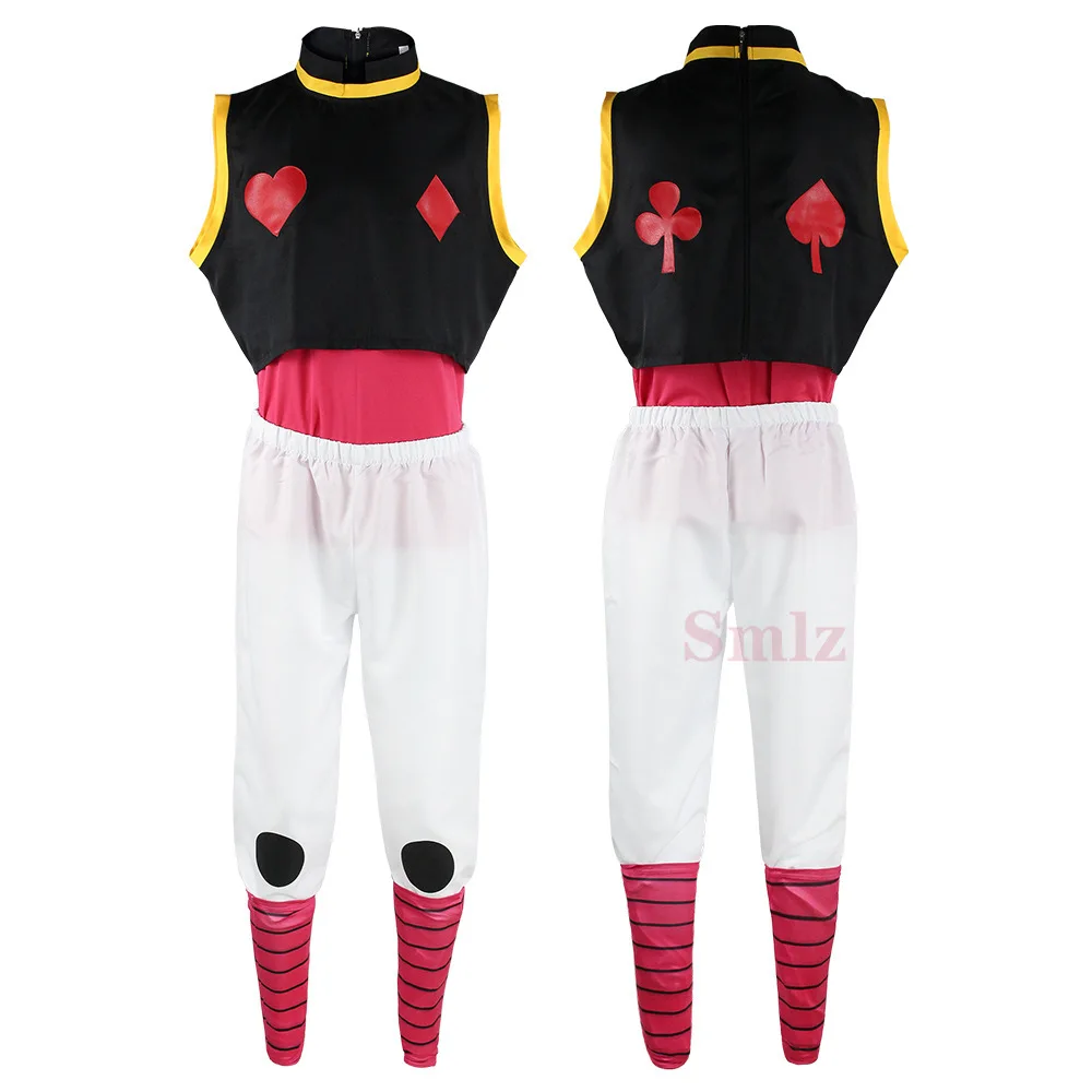 

Anime Hunter x Hunter Hisoka Cosplay Costume Uniform Top Vest Pants Handguard Outfits Halloween Carnival Party Suit Men Women