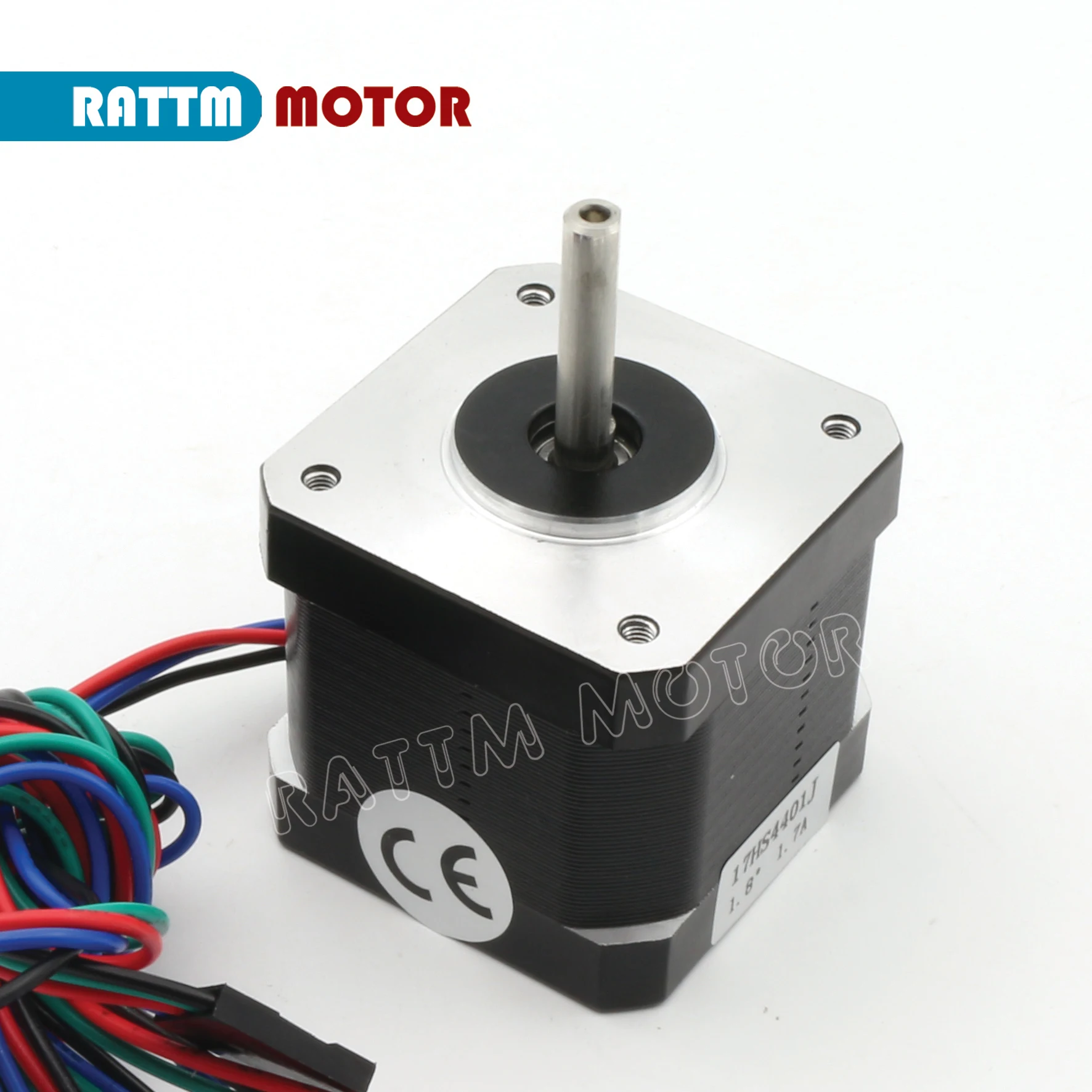 Шаговый электродвигатель 17HS4401J Nema17 1 7a/40 мм/78oz-in для ЧПУ 3D-принтера с проводным