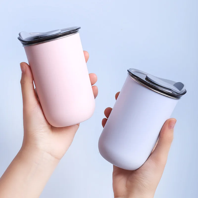 

10oz Vacuum Lid Wine Tumblers Cup with Lid and Straw Stainless Steel Tumbler Starbucks Cup with Straw Double Wall Coffee Cup