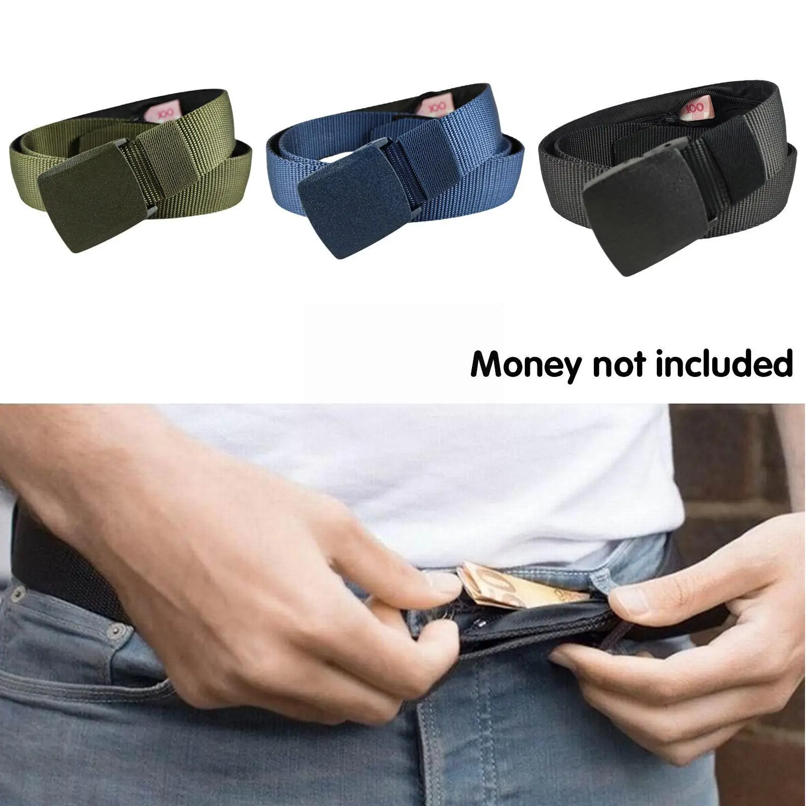 

Travel Cash Anti Theft Belt Waist Bag Women Portable Belt Men Wallet Waist Belt Hiding Money Secret Hidden Strap Pack 2022 O9j1