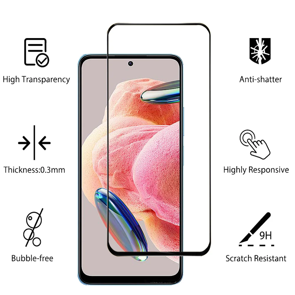 Pelicula, Front Tempered Glass For Xiaomi Redmi Note 12 Pro 4G/5G Screen Protectors Redmi Not 12 cristal templado Note12 Pro+ protector pantalla RedmiNote 10 11 Pro verre trempé Nota 12 Pro Plus Camera Lens Film