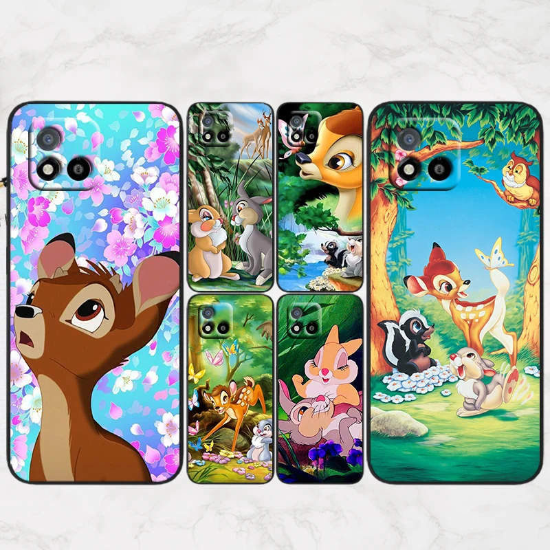

Disney Animation Bambi Phone Case For OPPO Realme V11 X3 X50 Q5i GT Neo2 C21Y C3 9 9i 8 8i 7i 6 5 Pro 5G Master Black Soft