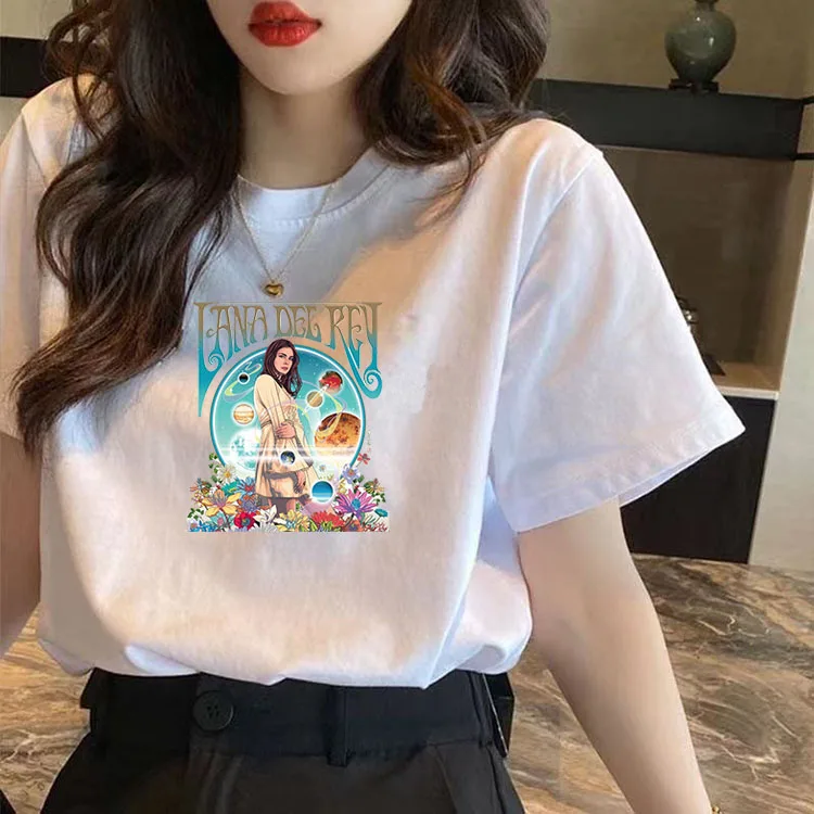 

Lana Del Rey Cotton Women Girls Casual Harajuku Fashion T-shirt O-neck Short Sleeve Streetwear Ladies Summer Female T shirts