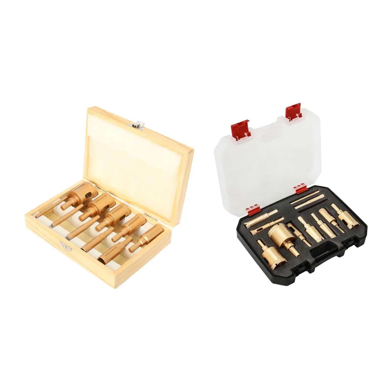 

Tile Hole Opener with Portable Storage Box Professional Drill Tips Set Hole Drill Kit for Tiles Ceramic Granite Glass Marble