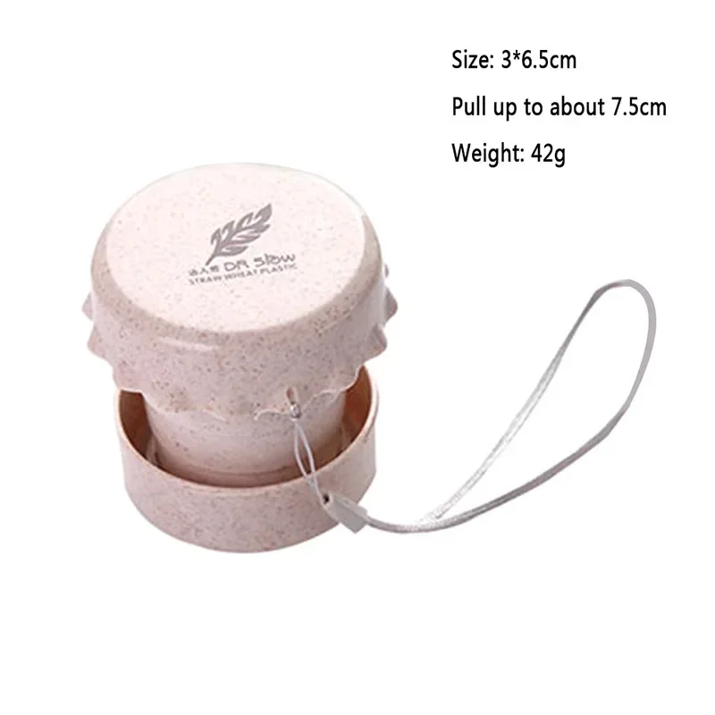 1Pcs Water Cup Portable Grass Wheat Retractable Folding Coffee Travel Outdoor Sports Mini Compression