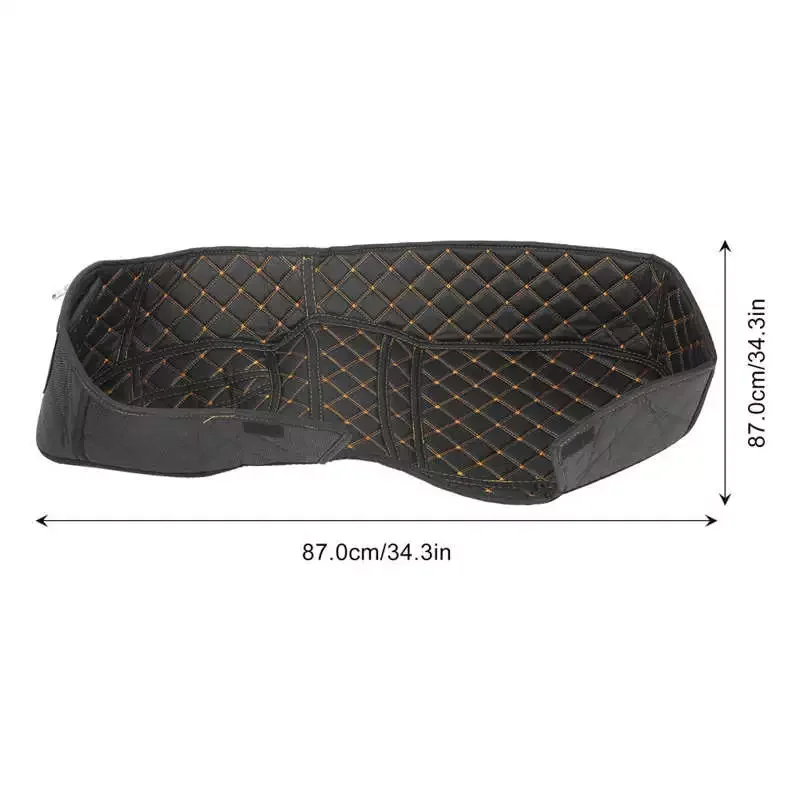 Motorbike Seat Bucket Lining Mat Artificial Leather Motorcycle Rear Cargo Liner Pad for Modify enlarge