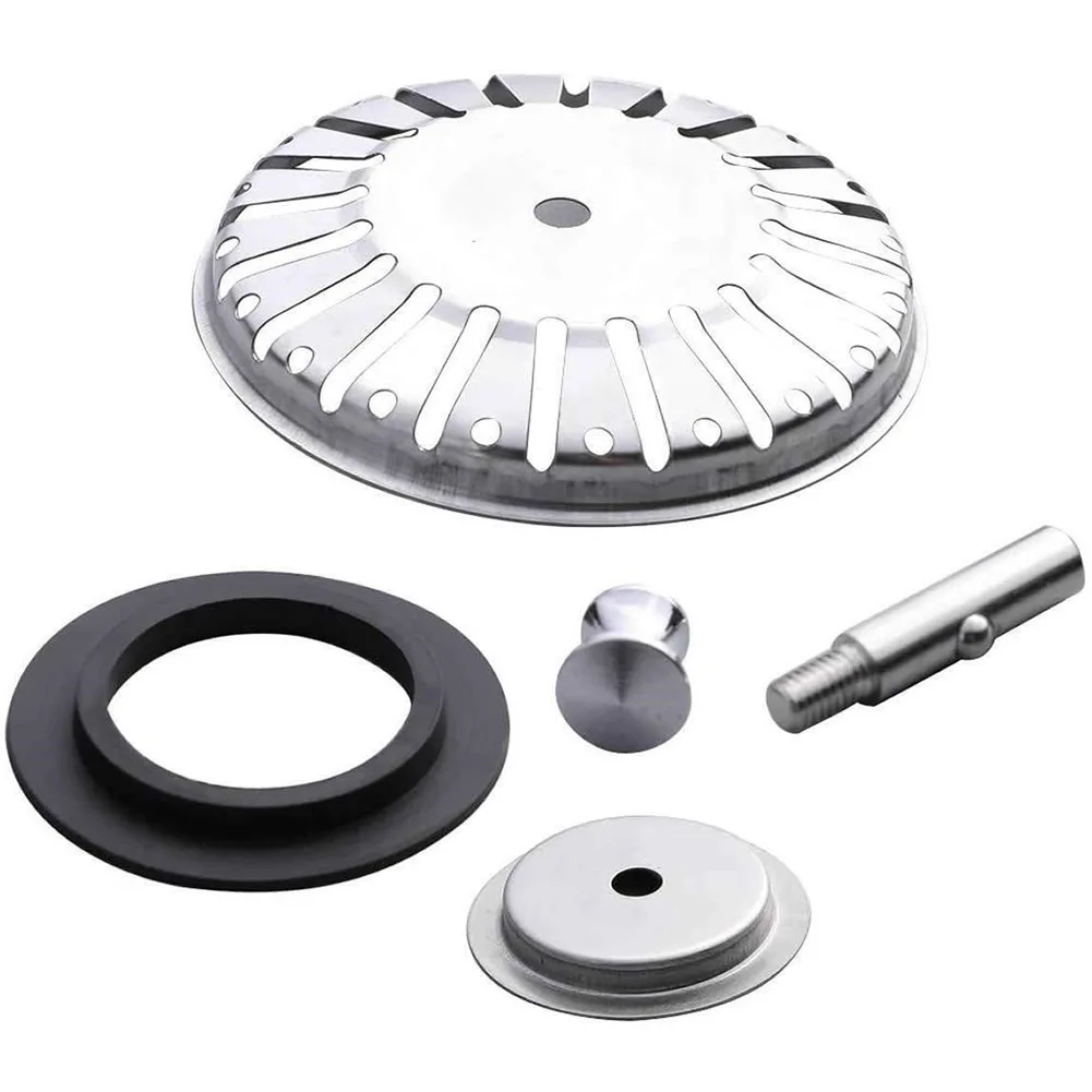 

Стопор для слива отходов, фильтр для слива раковины, сменные детали, заглушка раковины, фильтр из нержавеющей стали для слива отходов для раковины 84 мм-86,3 мм