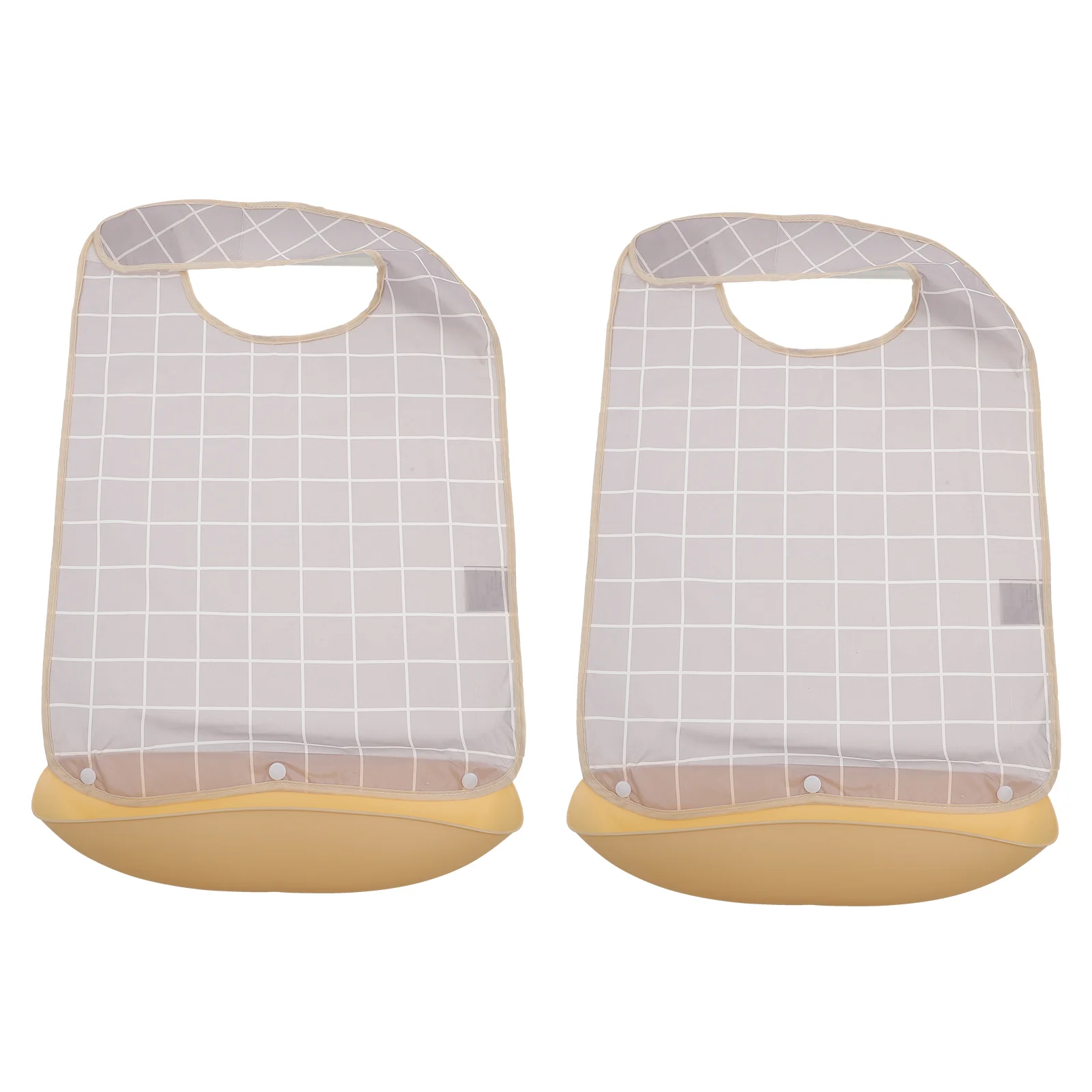 

2Pcs Bib Elder Bib Waterproof Bib Patterned Bib Mealtime Bib for Banquet Elder Adult
