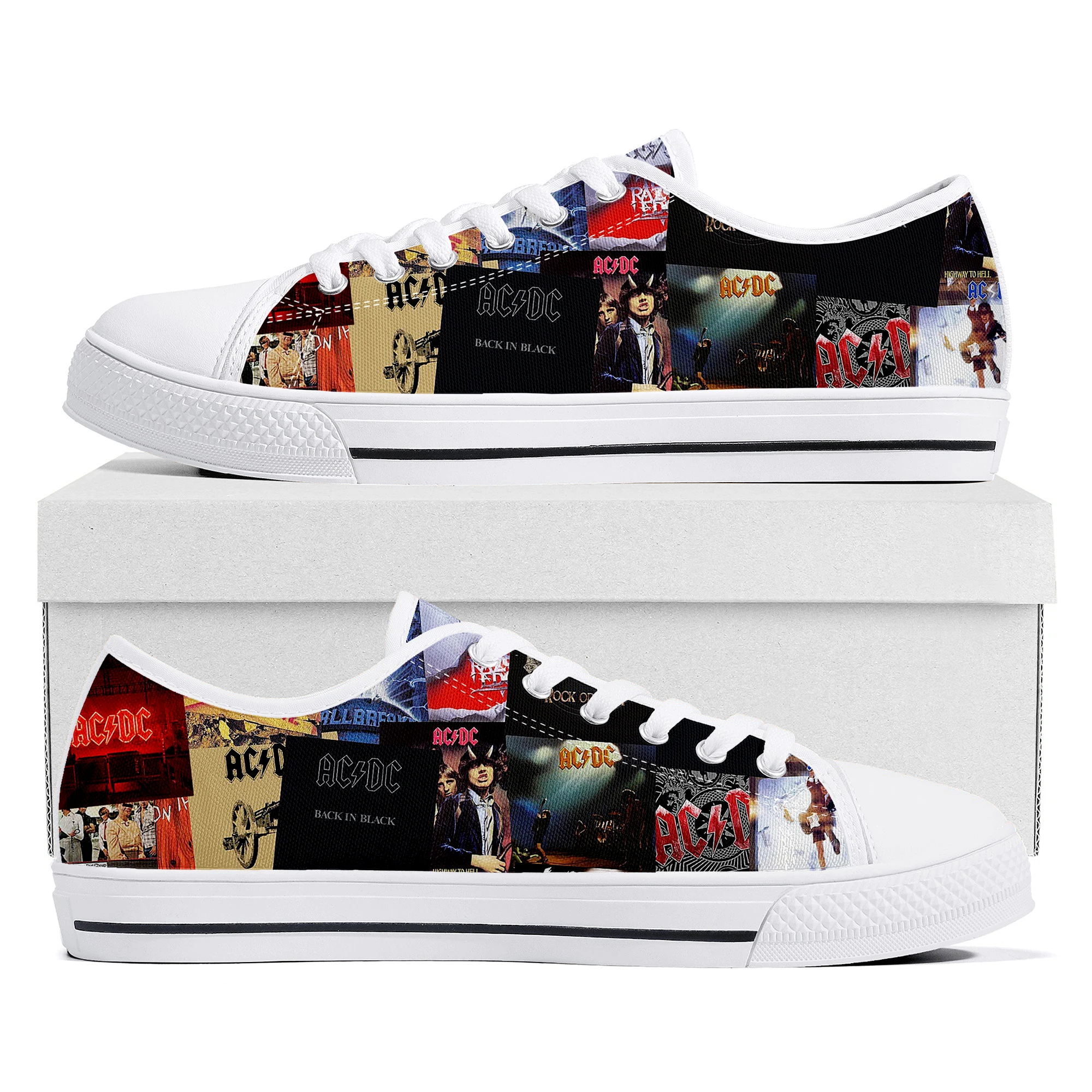 

Низкие кроссовки AC рок-группы, мужские и женские подростковые высококачественные холщовые кроссовки постоянного тока, повседневная обувь ...