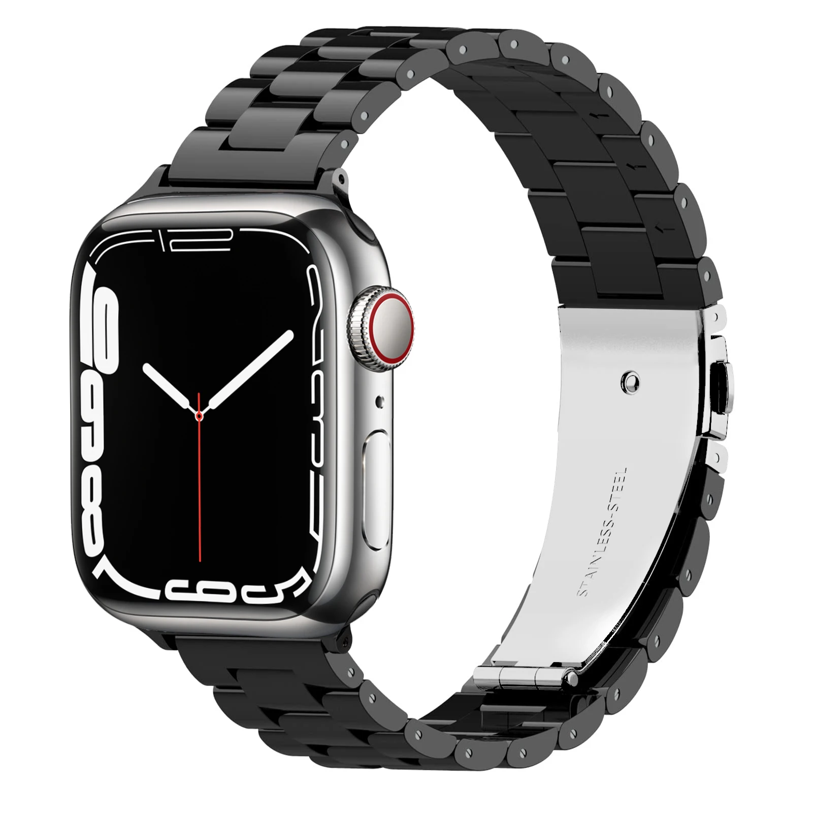 

Strap for Apple Watch Band 44mm 40mm 45mm 41mm 42mm 38mm Stainless Steel Buckle Loop Watchband Iwatch Series 3 4 5 6 Se 7 Strap