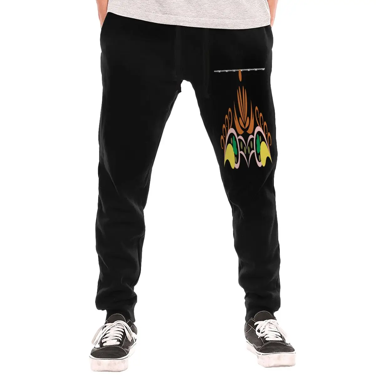 

Осенне-зимние мужские спортивные штаны с маленьким принтом, удобные и теплые, подходят для повседневной носки