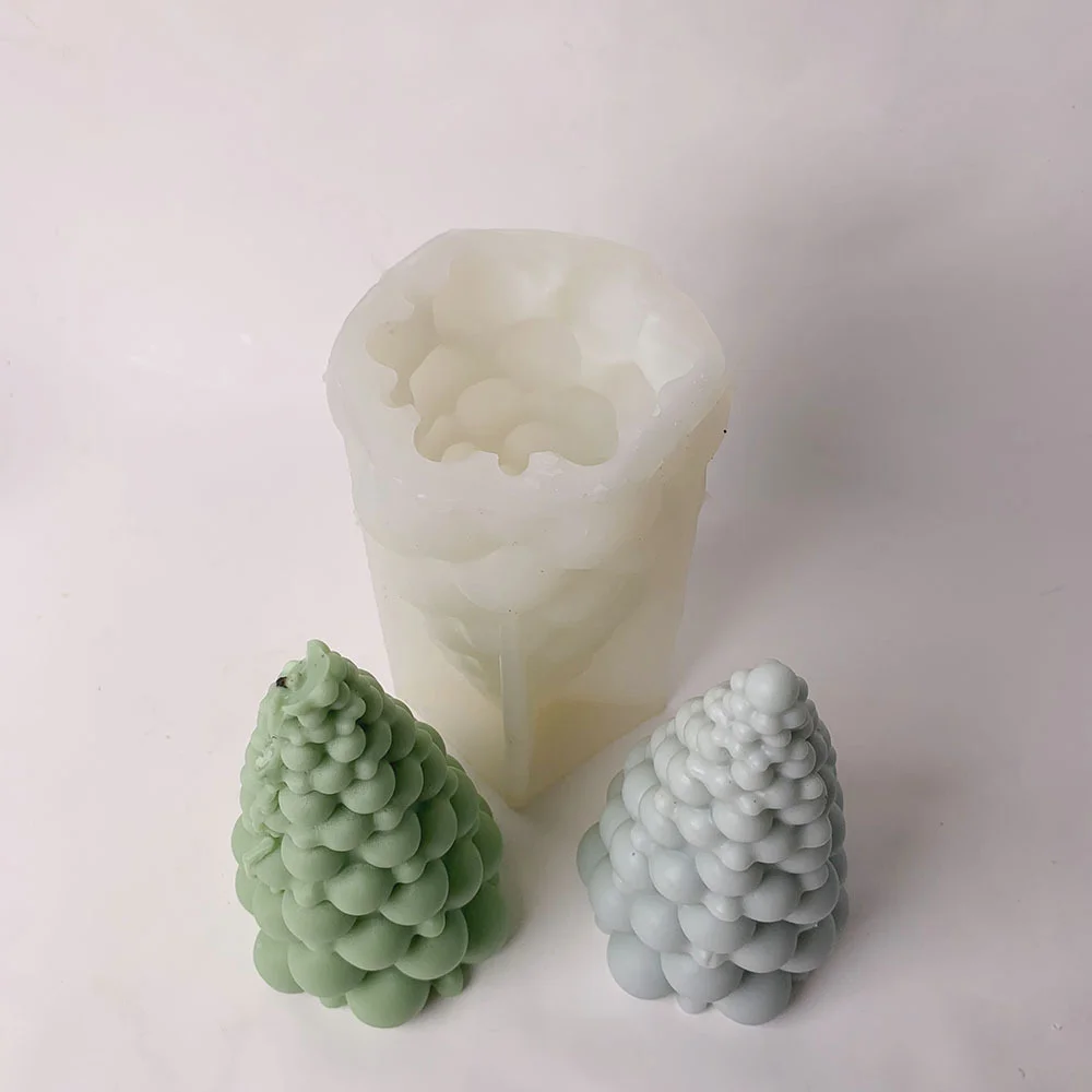 Новая силиконовая 3D форма в виде пузырьков для рождественской елки свечи