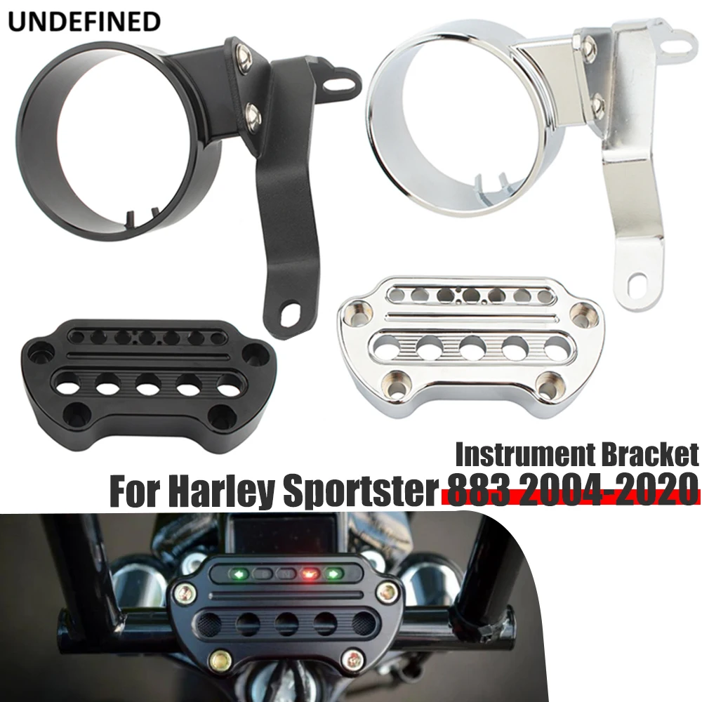 For Harley Sportster 883 Motorcycle Instrument Speedometer Bracket Case Housing Side Mount Relocation Cover XL883 Low 2004-2020