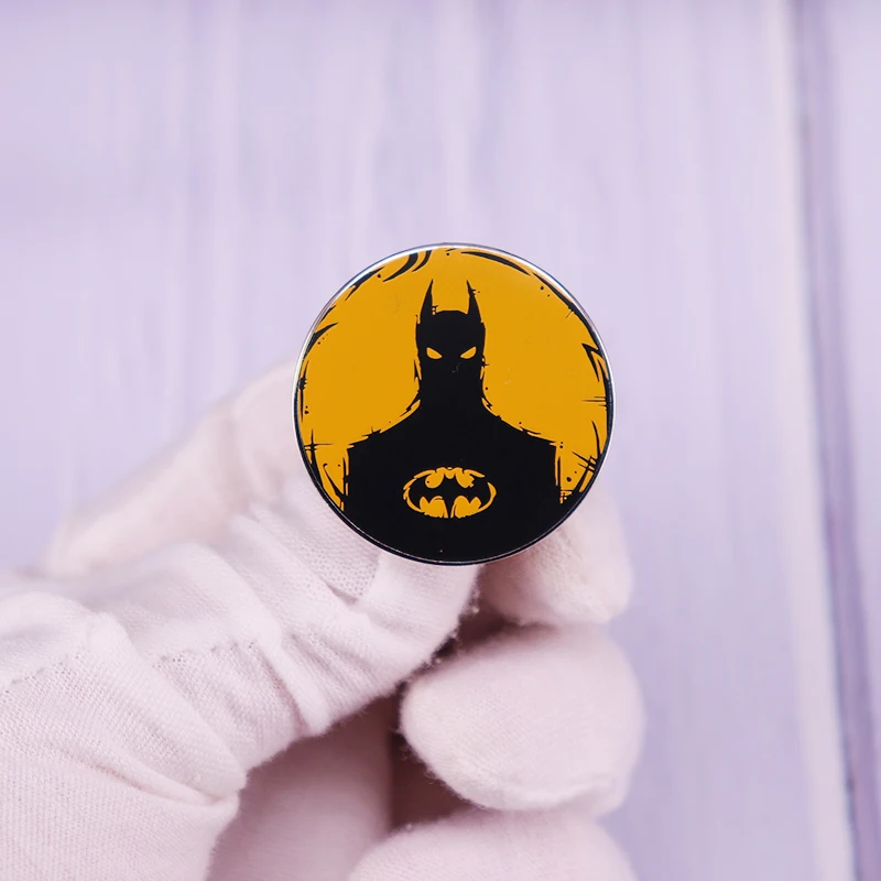 

Superhero Bat& Man Pin Button Badge