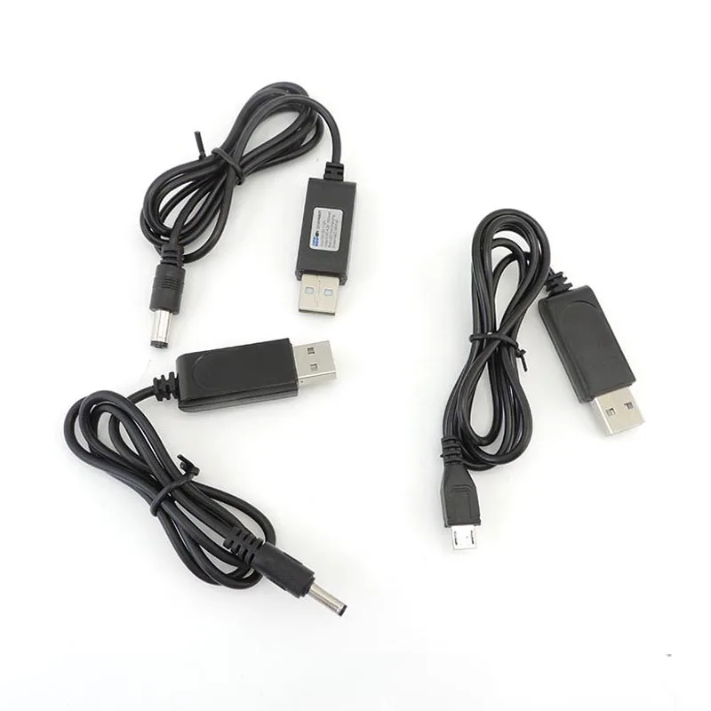 

USB A папа от 5 в до 4,2 в постоянного тока 5,5x2,1 мм 3,5x1,35 мм Micro USB зарядная линия 1A преобразователь зарядный кабель