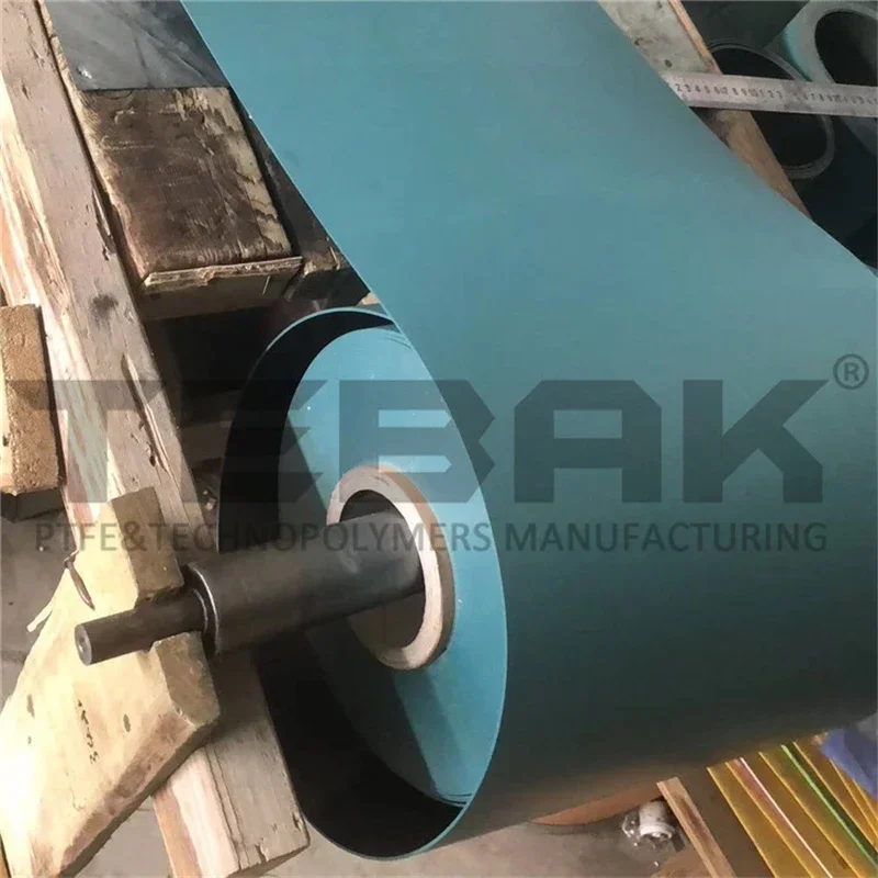 Thickness 0.8mm 1mm 1.2mm 1.5mm 2mm length 1M blue color PTFE CNC machine tool rails soft tape paste plastic belt