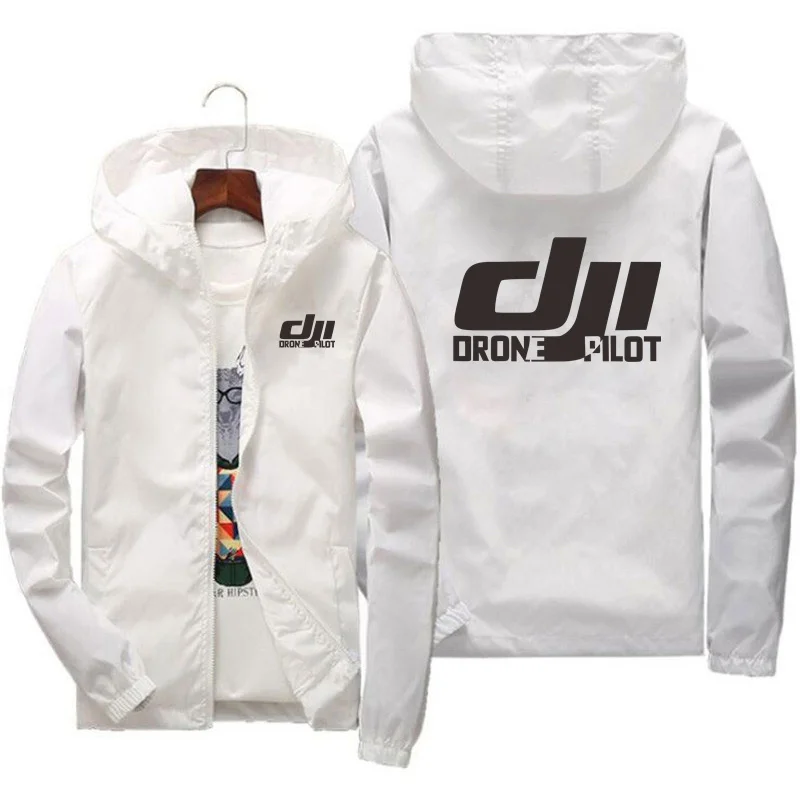 Мужская Куртка-бомбер С Капюшоном DJI Drone Pilot Повседневная Ветрозащитная