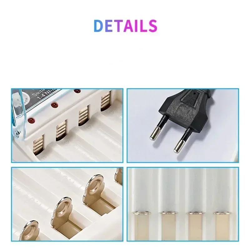 Зарядное устройство AA/AAA 2 4 слота 220 В переменного тока для NI-MH/NI-CD AA AAA зарядное 1