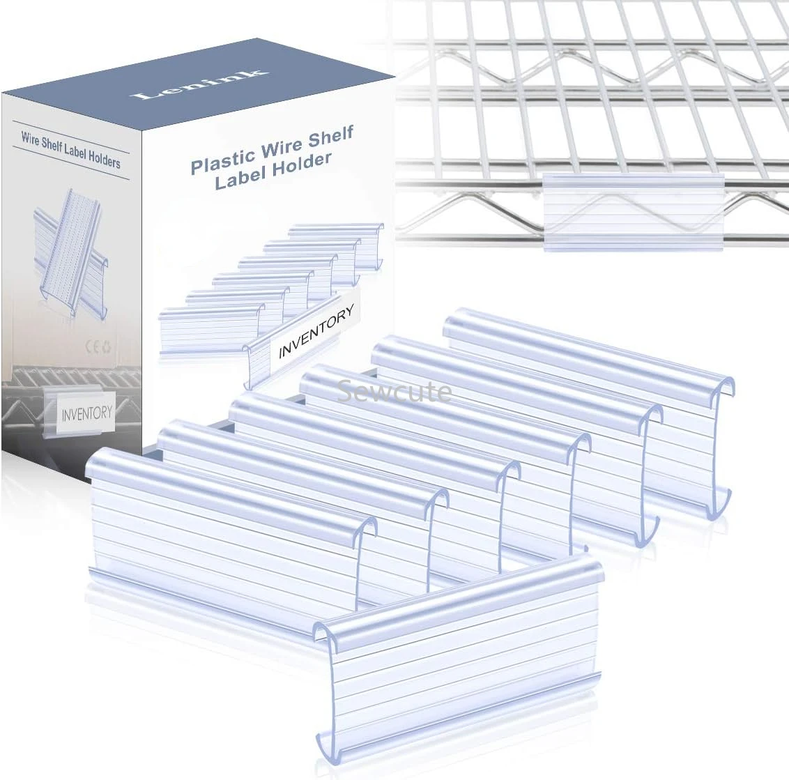 

20Pcs Wire Shelf Label Holders Plastic Removable Wire Rack Label Holder Compatible With Metro