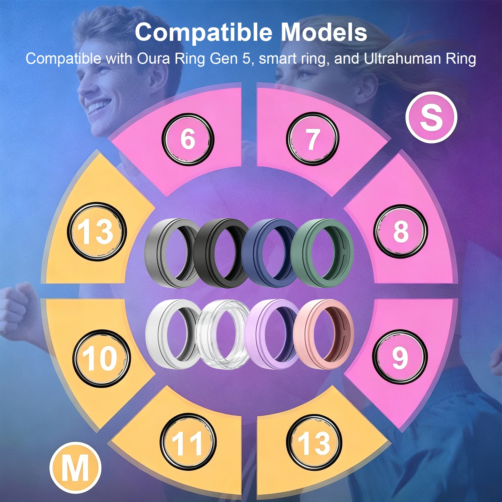 Фото Силиконовый защитный чехол для Oura Ring 5: эластичный, мягкий, устойчивый к царапинам, для мужчин и женщин, для занятий спортом и тренировок в зале №4