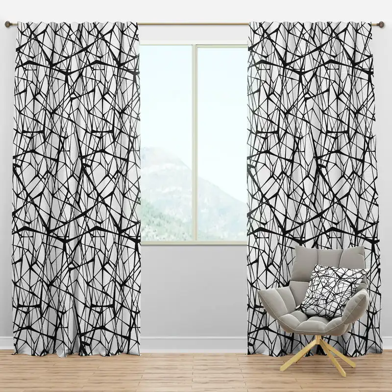 

Gorgeous Visual Effects Modern & Contemporary Blackout Pattern Web Curtain Panel - Perfect Home Decoration.