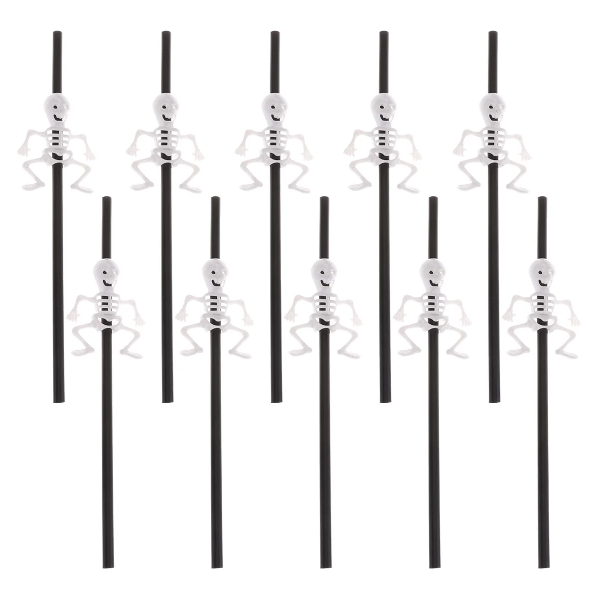 

10pcs Straight Straws Attractive Delicate Decorative Reusable Decorative Straws for KTV