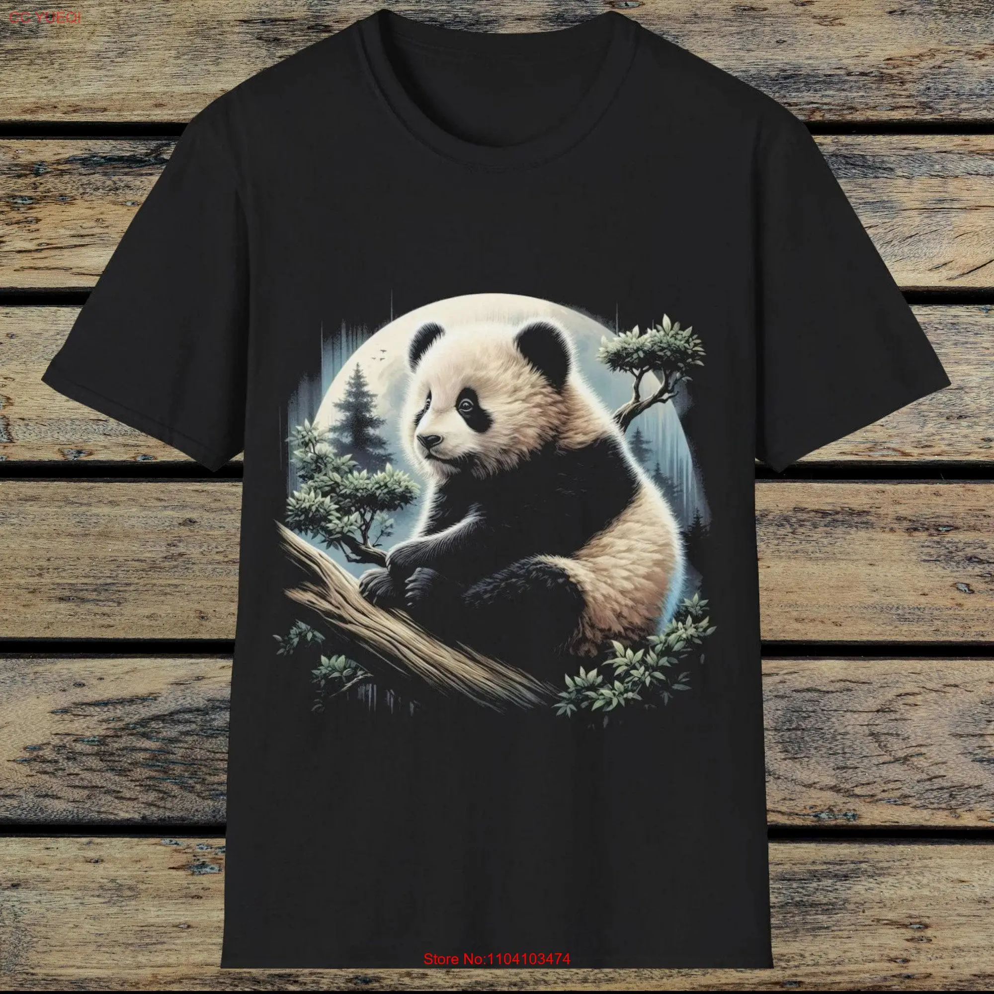 Футболка с изображением панды милый любовник медведь животное длинные или