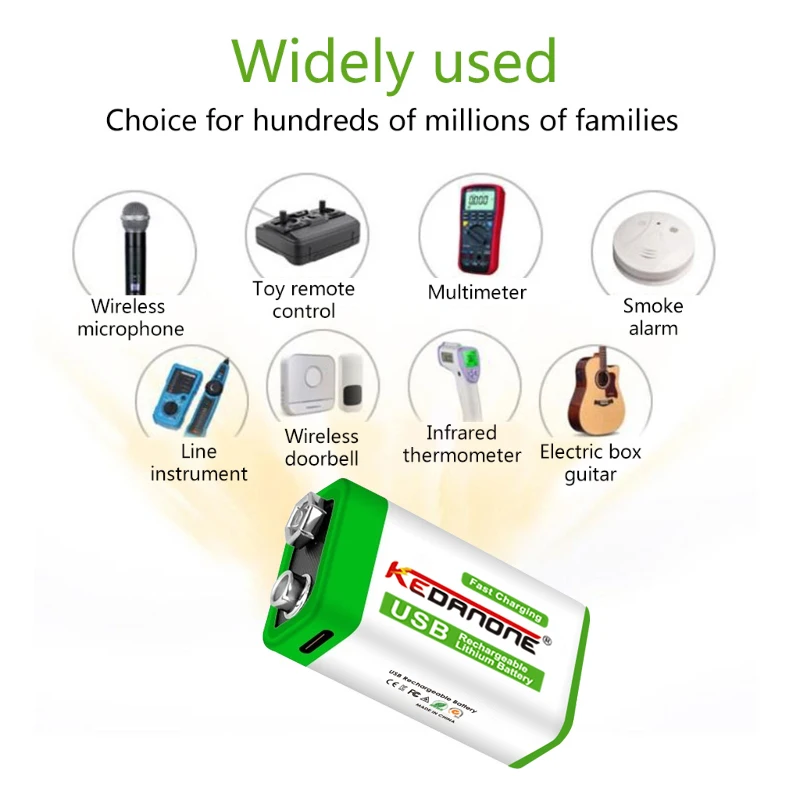 

NEW 9V 12800mAh li-ion Rechargeable battery Micro USB Batteries 9 v lithium for Multimeter Microphone Toy Remote Control KTV use