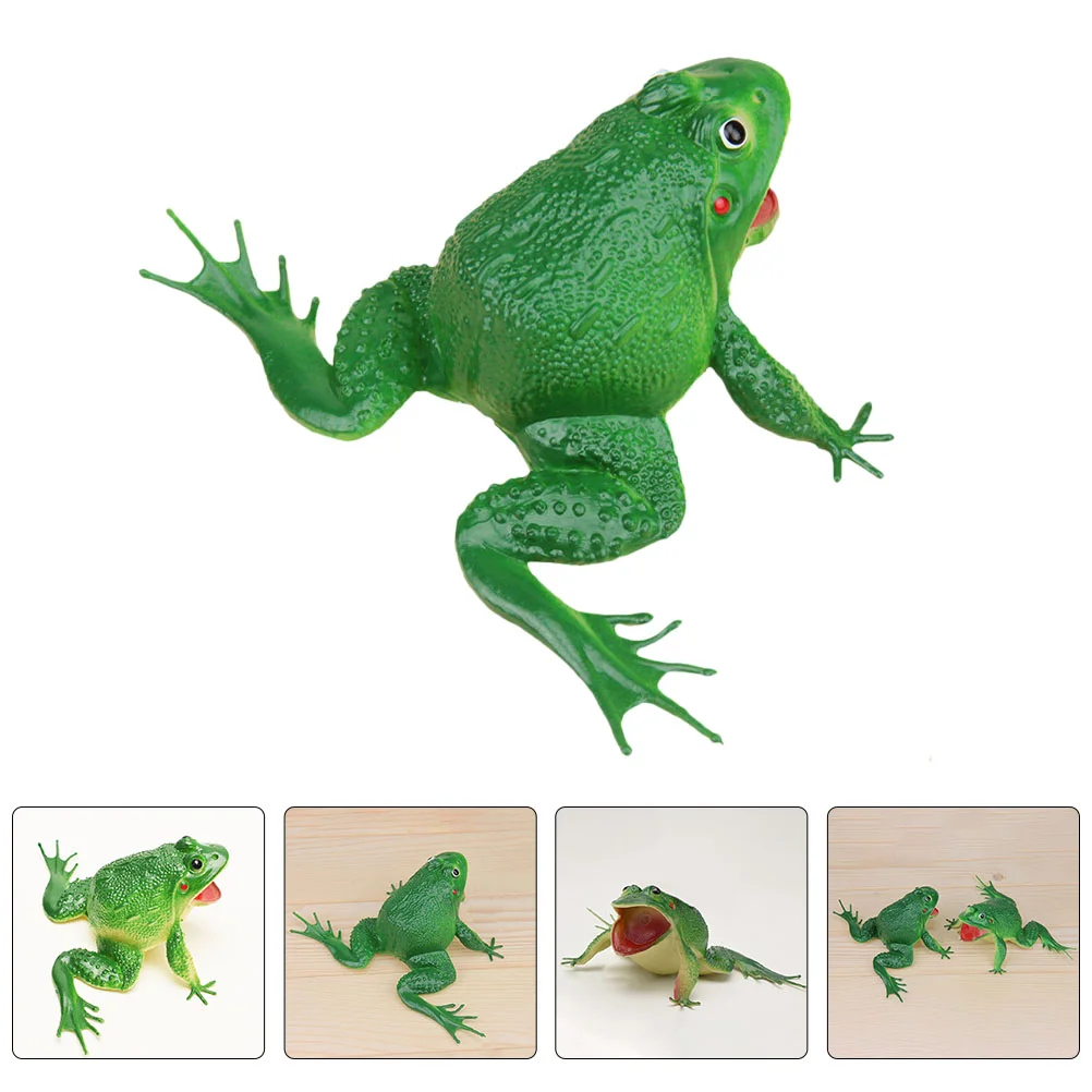 

Realistic Frogs Model Lovely Frogs Figurine Fake Frogs Plaything Desktop Frogs Figurines for Families Friends Co-worker Lover