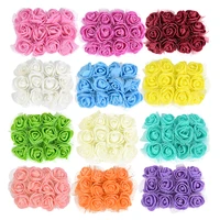 72144pcs mini artificial foam rose head for home wedding party decor fake flower photography props diy craft supplies wreath