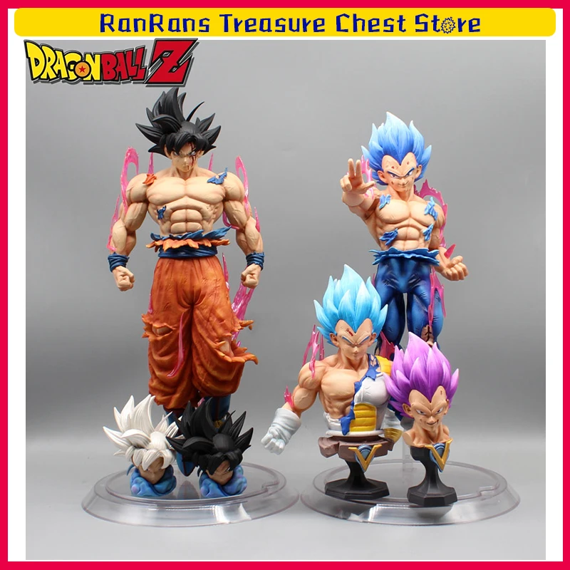 

Dragon Ball Z Anime Figurine Son Goku Vegeta replace head Action Figure 35cm Pvc Model Doll Collectible Toys Halloween Gift
