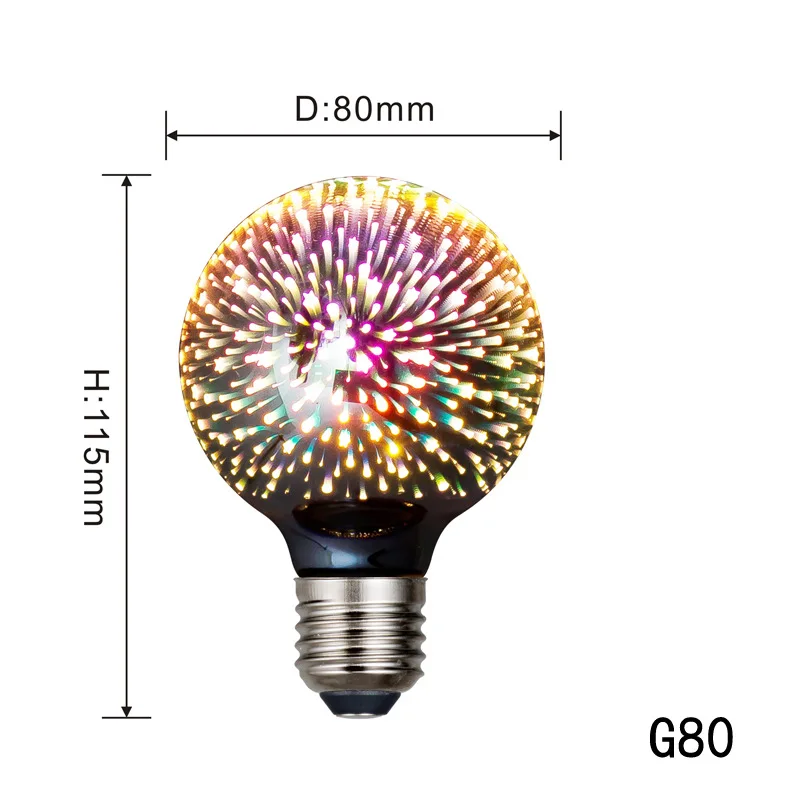 Светодиодная лампа NoEnName_Null 3D сердечко E27 multicolored 4Вт