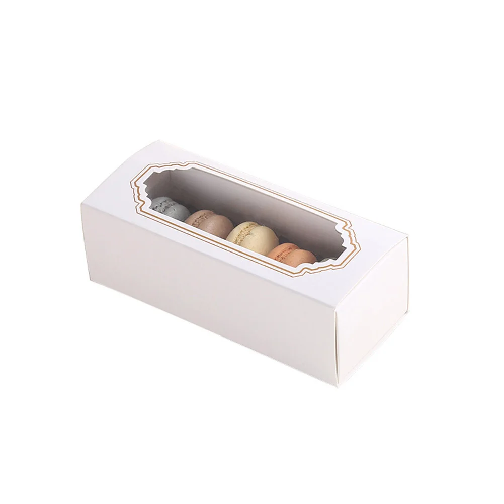 

30PCS Macaron Box Loaf Bread Box Donut Boxes Macaron Cake Box Macaron Containers Cookie Boxes With Window