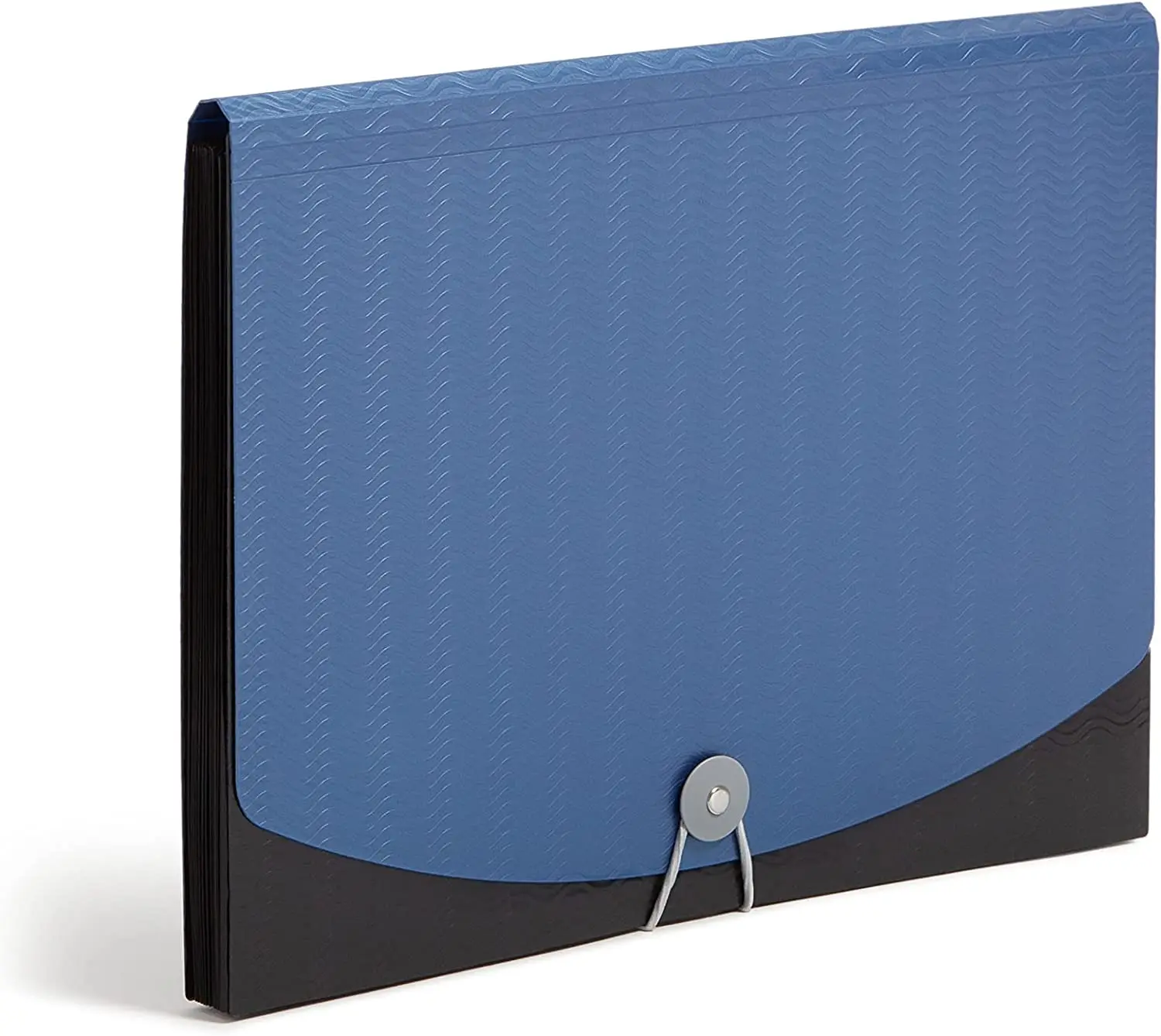 

Expandable File 12 Pockets Elastic Zipper Size Letter Pattern Corrugated Purple/Black