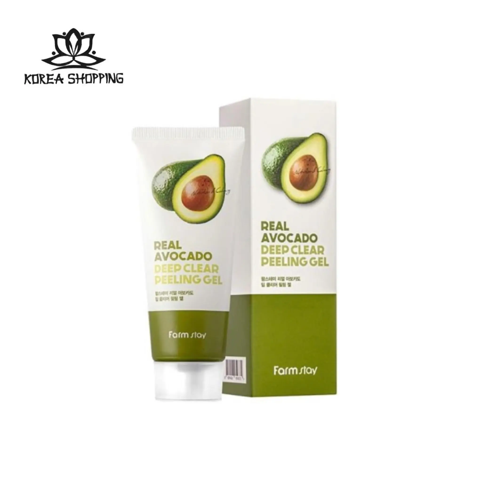 Пилинг-гель с экстрактом авокадо 100 мл. Farmstay Avocado Real Deep Clear Peeling Gel. Корейская