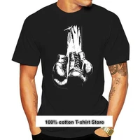 camiseta estampada de algod%c3%b3n para hombre guantes de boxeo