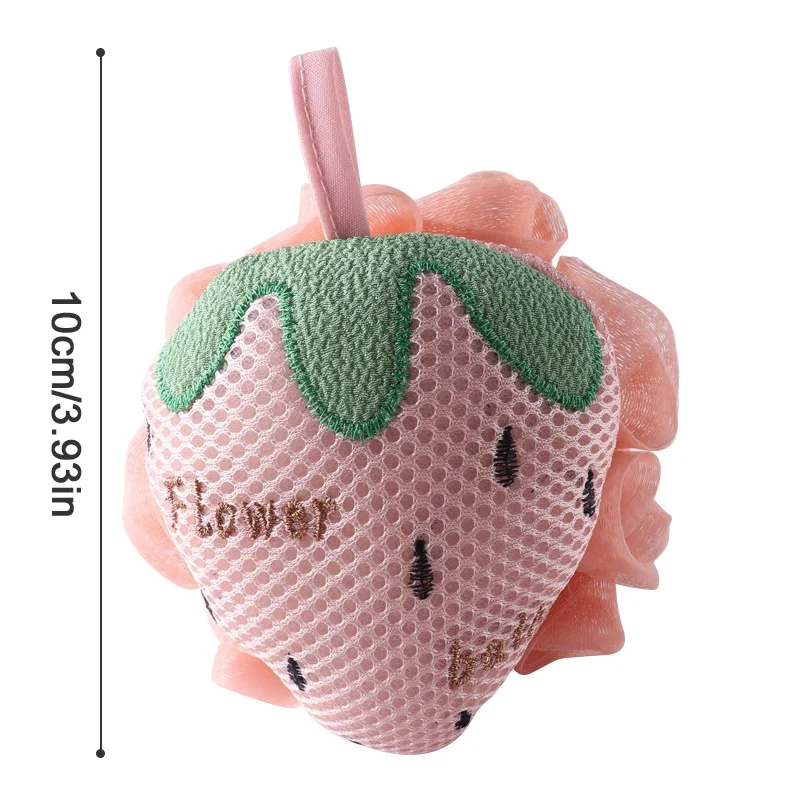 Мягкая Сетчатая Губка Для Ванны С Шариками Скребок Душа Щетка Чистки Клубники