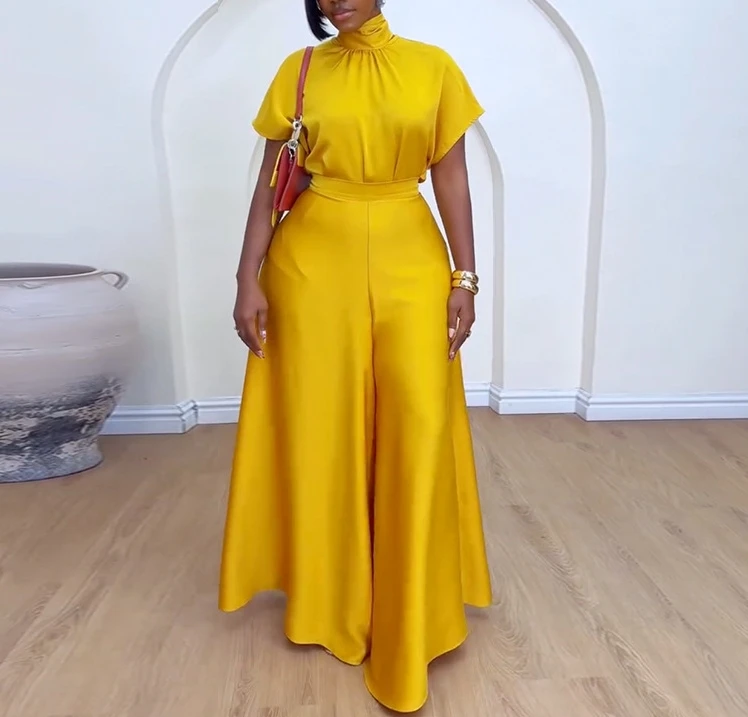 Женский костюм-двойка элегантный комплект с завязками и воротником-стойкой