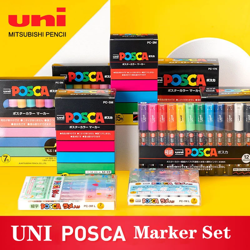 Полный набор маркеров UNI POSCA ручка женская популярная реклама постер граффити